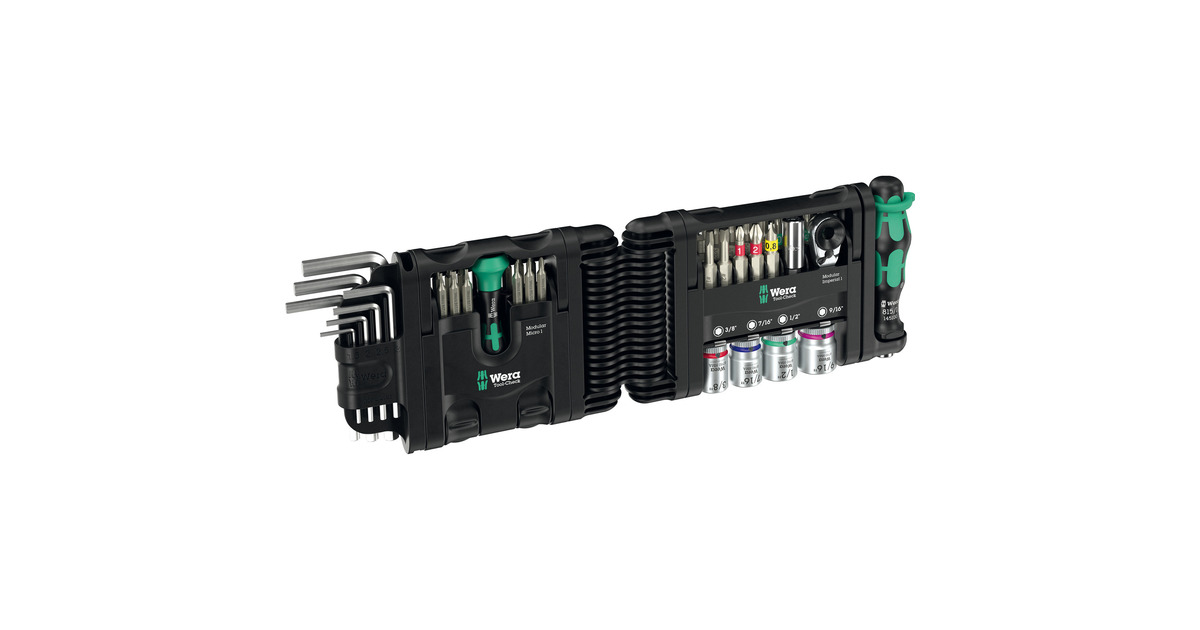 WeraTool-Check Modular Set Imperial 1, 50‑delig bitset  (Zwart/groen)