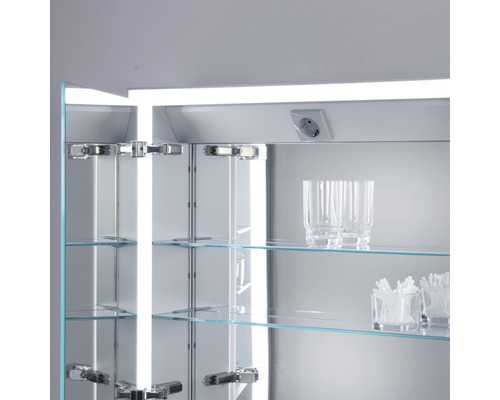 KEUCO Royal Lumos spiegelkast, 65 x 16,5 x 73,5 cm, zilver, 1-deurs, LED, IP24, inbouw, 722