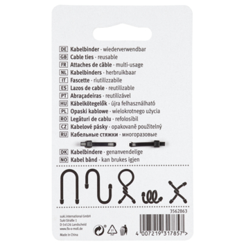 Kabelbinder Fix-o-tie zwart-groen 152mm - 2 stuks