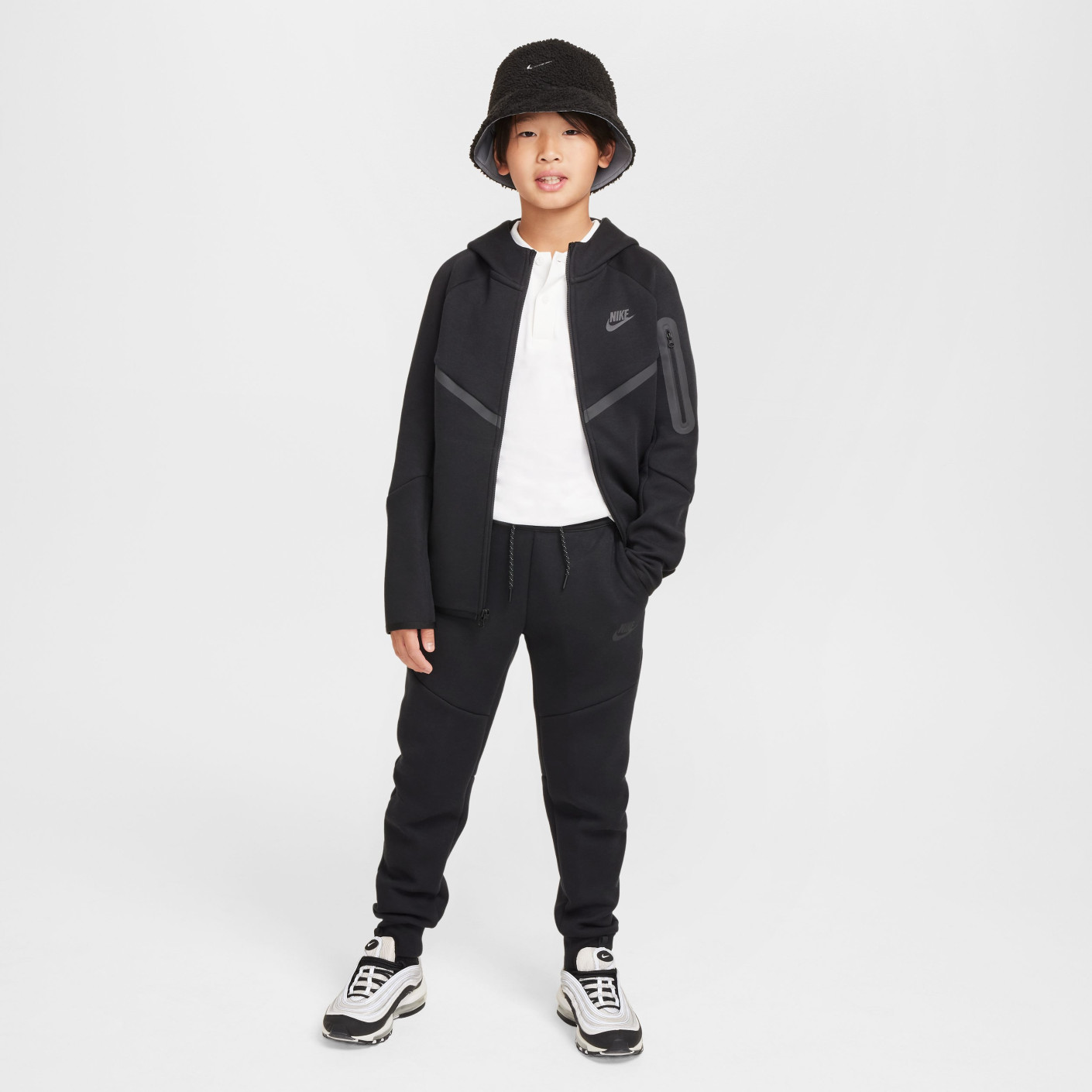 Nike Tech Fleece Sportswear Vest Kids Zwart Donkergrijs