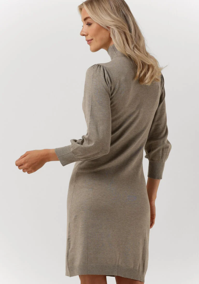 MINUS bruine minus mini jurk mersin highneck knit dress