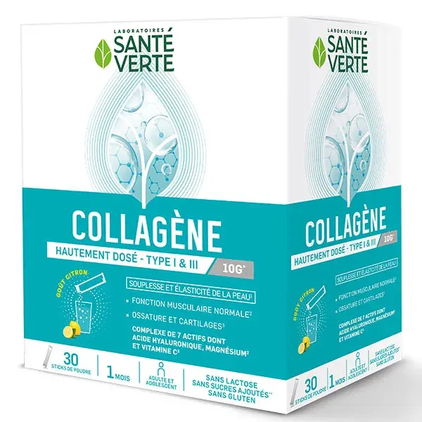 Colágeno de Alta Dosagem Green Health - Tipo 1 e 3 10g 30 sachês