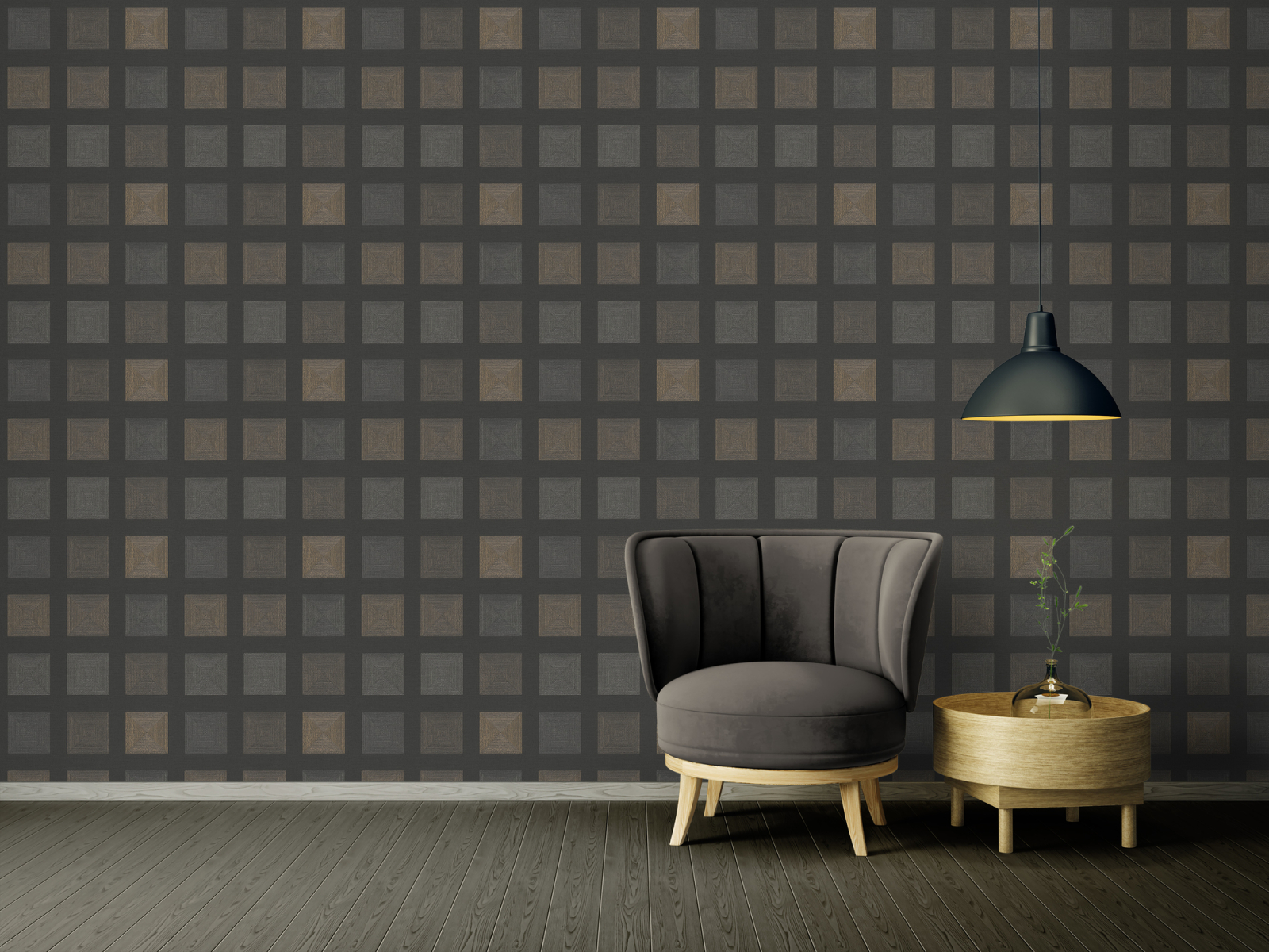 A.S. Creation Vliestapete ETHNIC ORIGIN - schwarz-gold - Grafik - 10 Meter