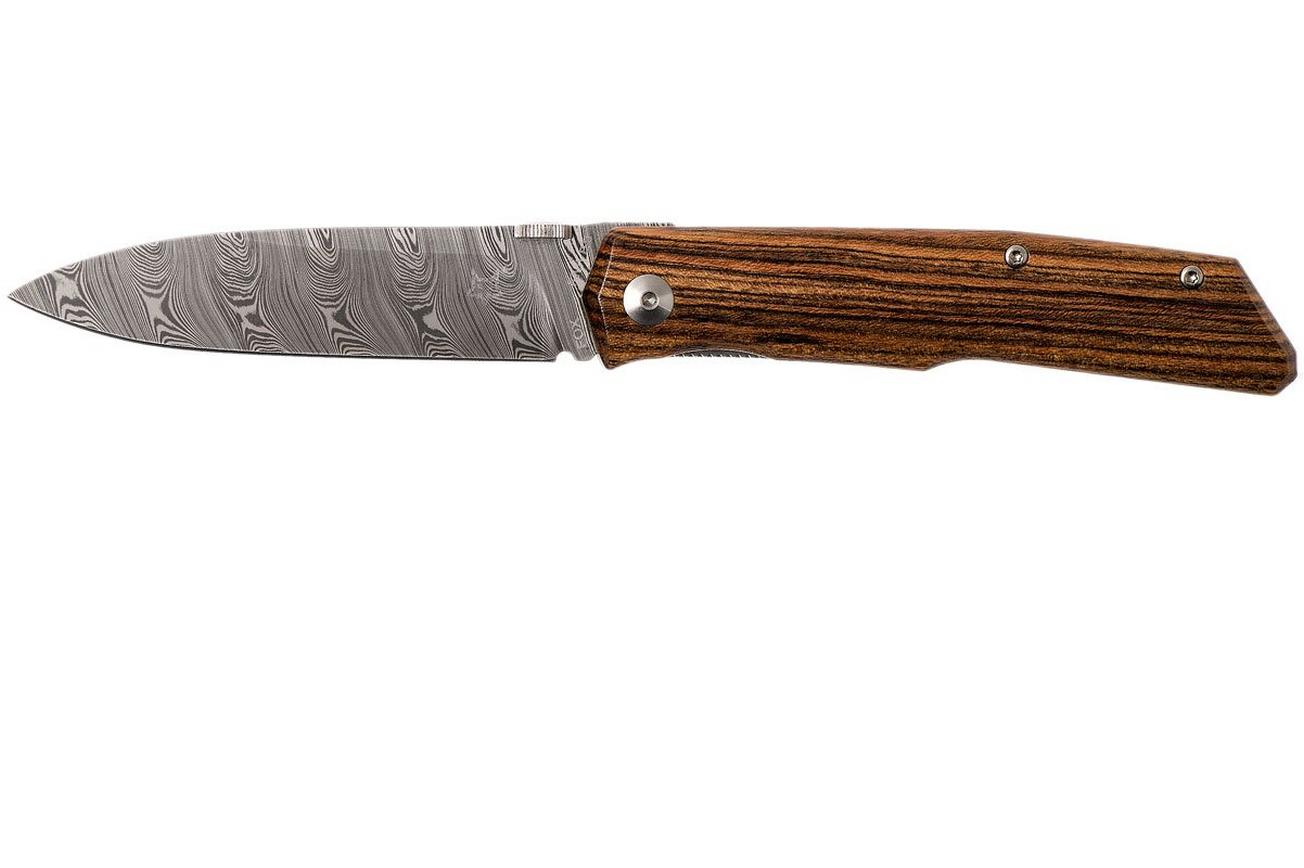 Fox Terzuola Folder FO FX-525DB Bocote Damascus zakmes, Bob Terzuola design