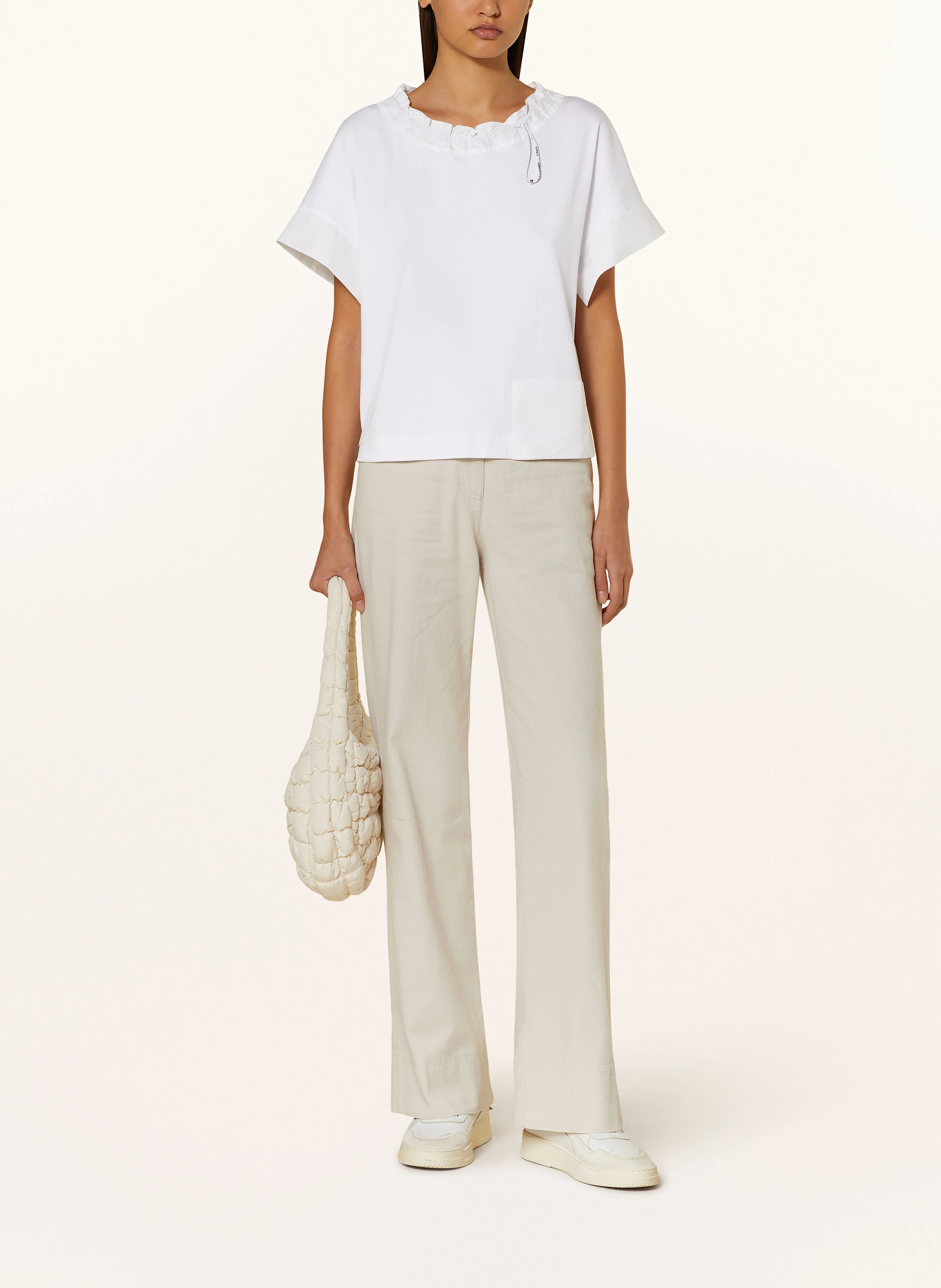 MARC CAIN T-Shirt im Materialmix