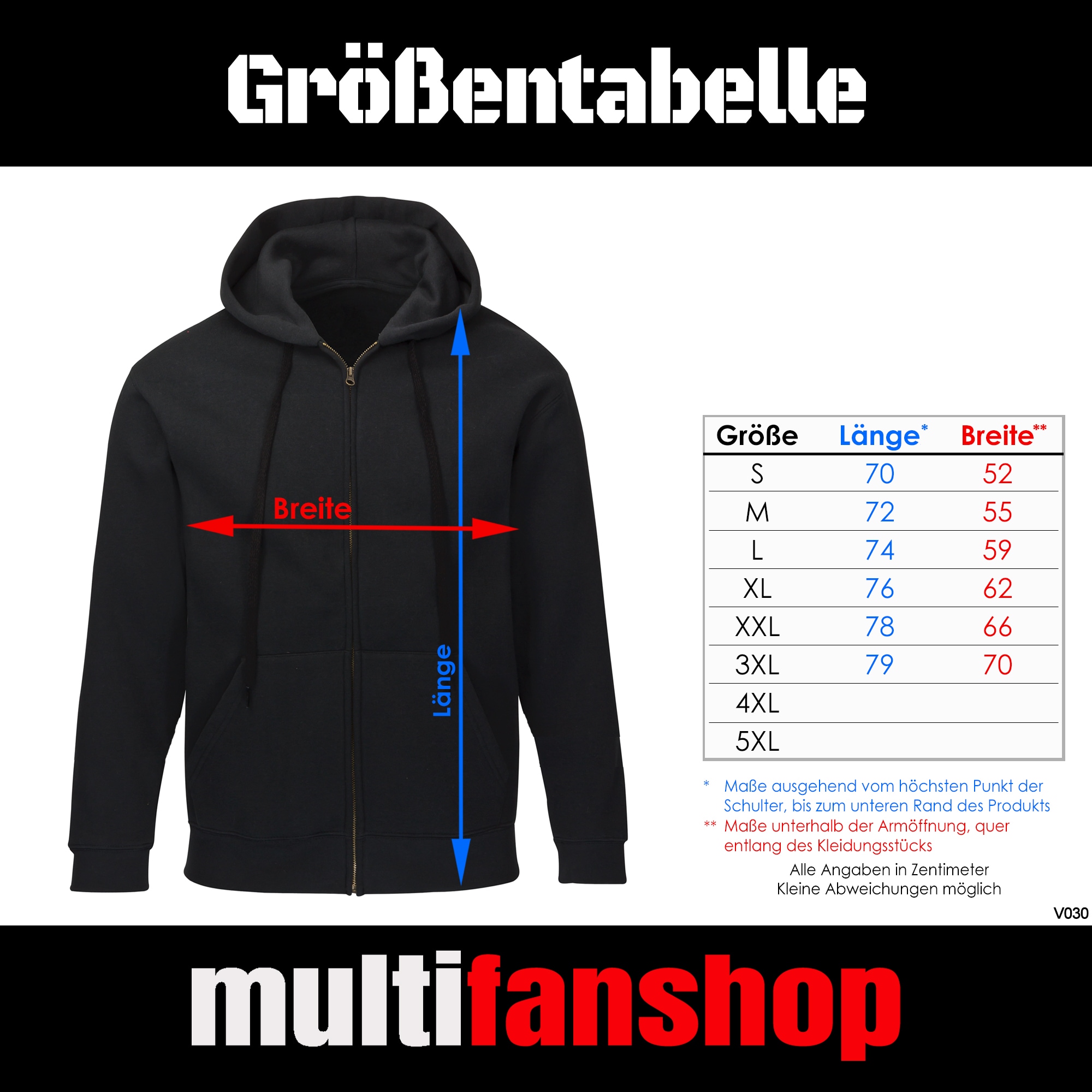 multifanshop® Kapuzen Sweatshirt Jacke - Schalke - Streifen - Druck weiß