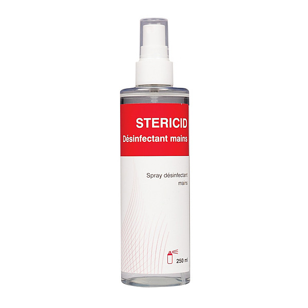 Désinfectant mains Stericid sans parfum spray 250 ml