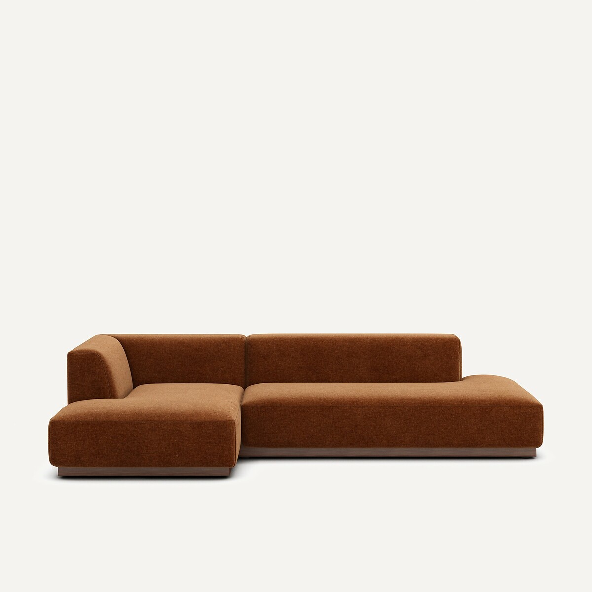 AM.PM<br>Sofá de canto esquerdo XL em veludo chenille, Jacopo