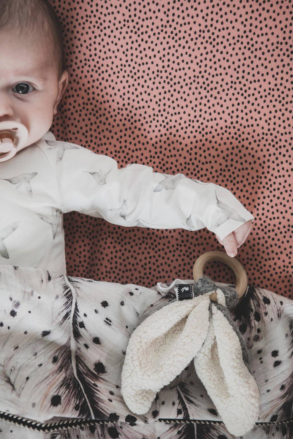 wieg hoeslaken Cozy Dots 40x80 cm