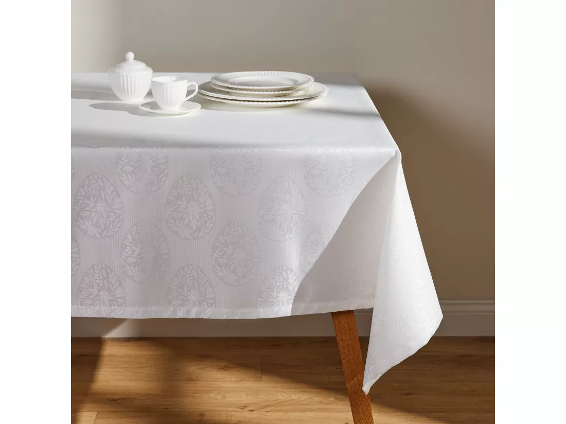 Nappe Jacquard Lumic Blanc Moyen 150 x 360