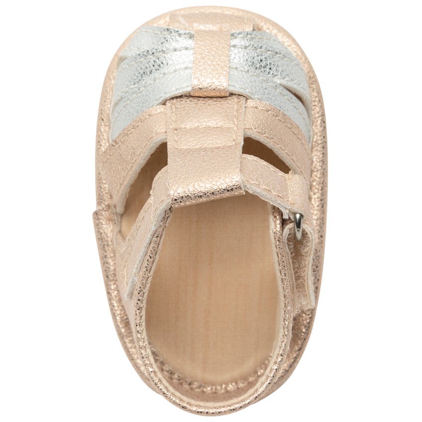 Nu-pieds à brides brillantes texturées - Jaune