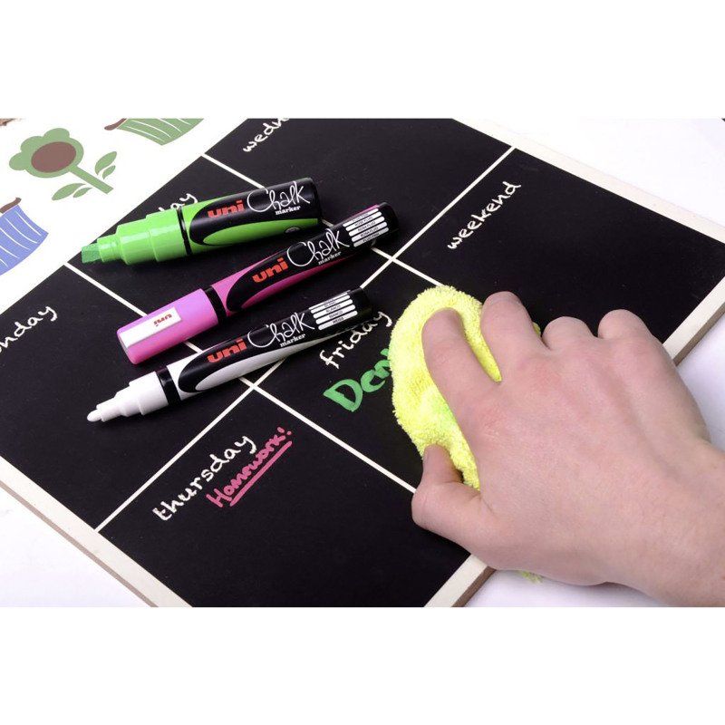 Marqueur craie effaçable Uni-Ball Chalk  pointe ogive 1,8 à 2,5 mm