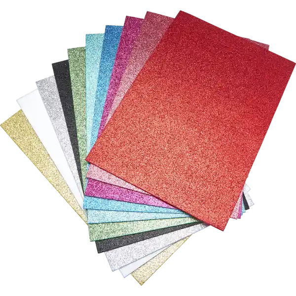 Moosgummi glitter 10 Blatt