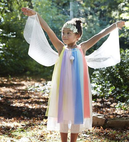 Meri Meri Kostüm - Tüllkleid m. Zauberstab - Rainbow