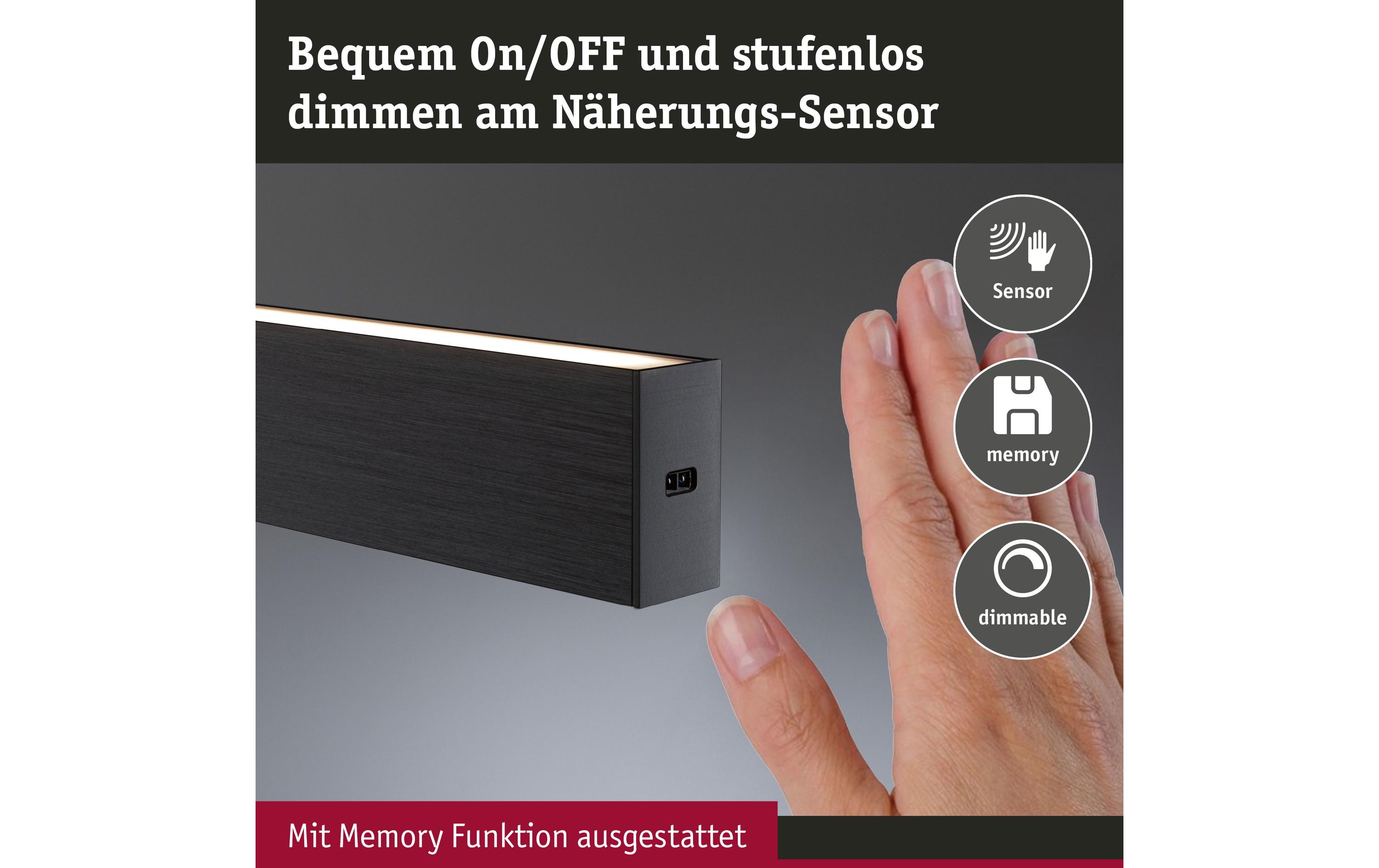 Pendelleuchte LED Touchless Sensor Aptare Schwarz<br>Dimmbare Pendelleuchte