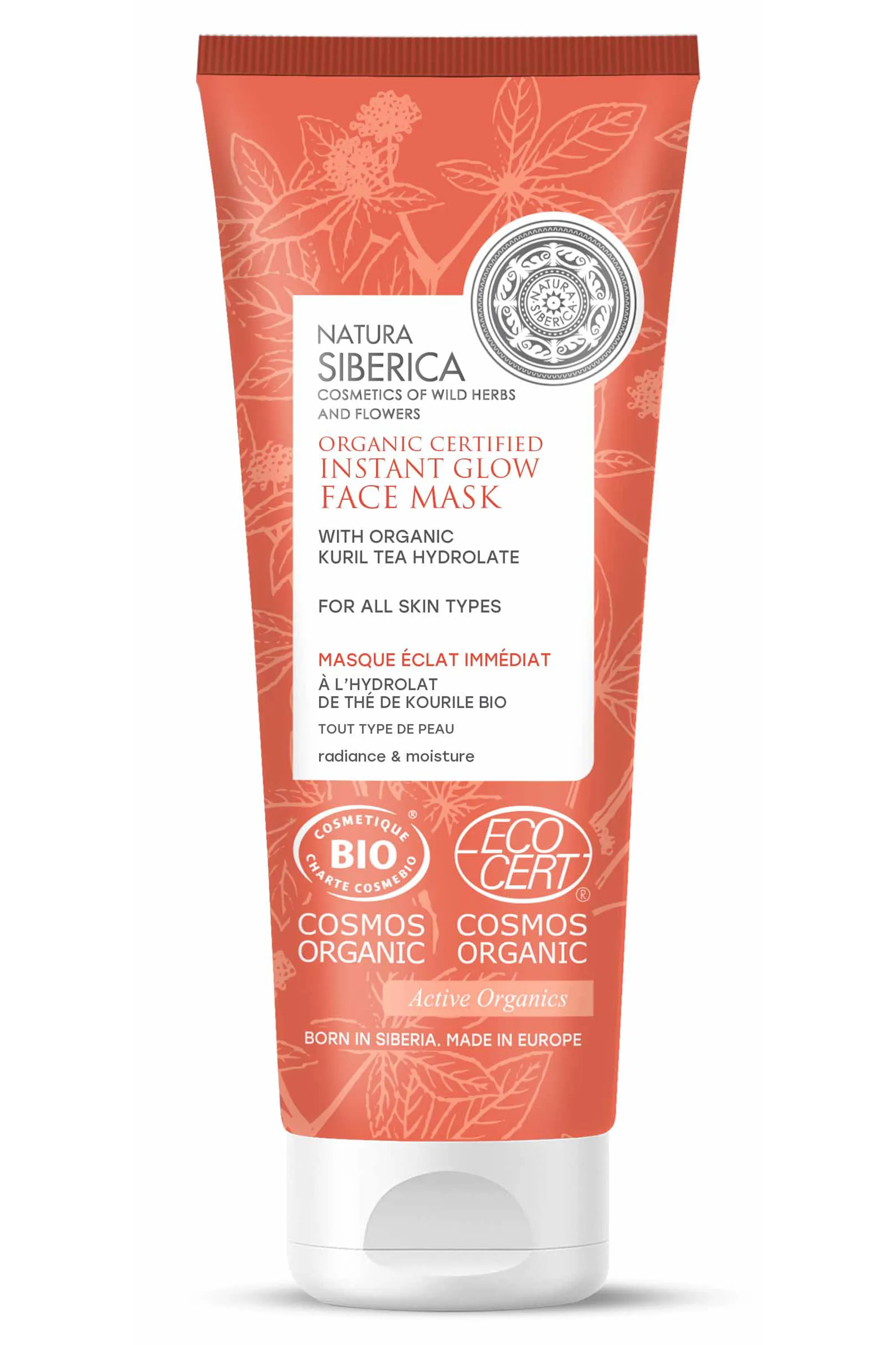 Natura Siberica Masque visage Bio éclat immédiat au Thé de Kourile-75 ml