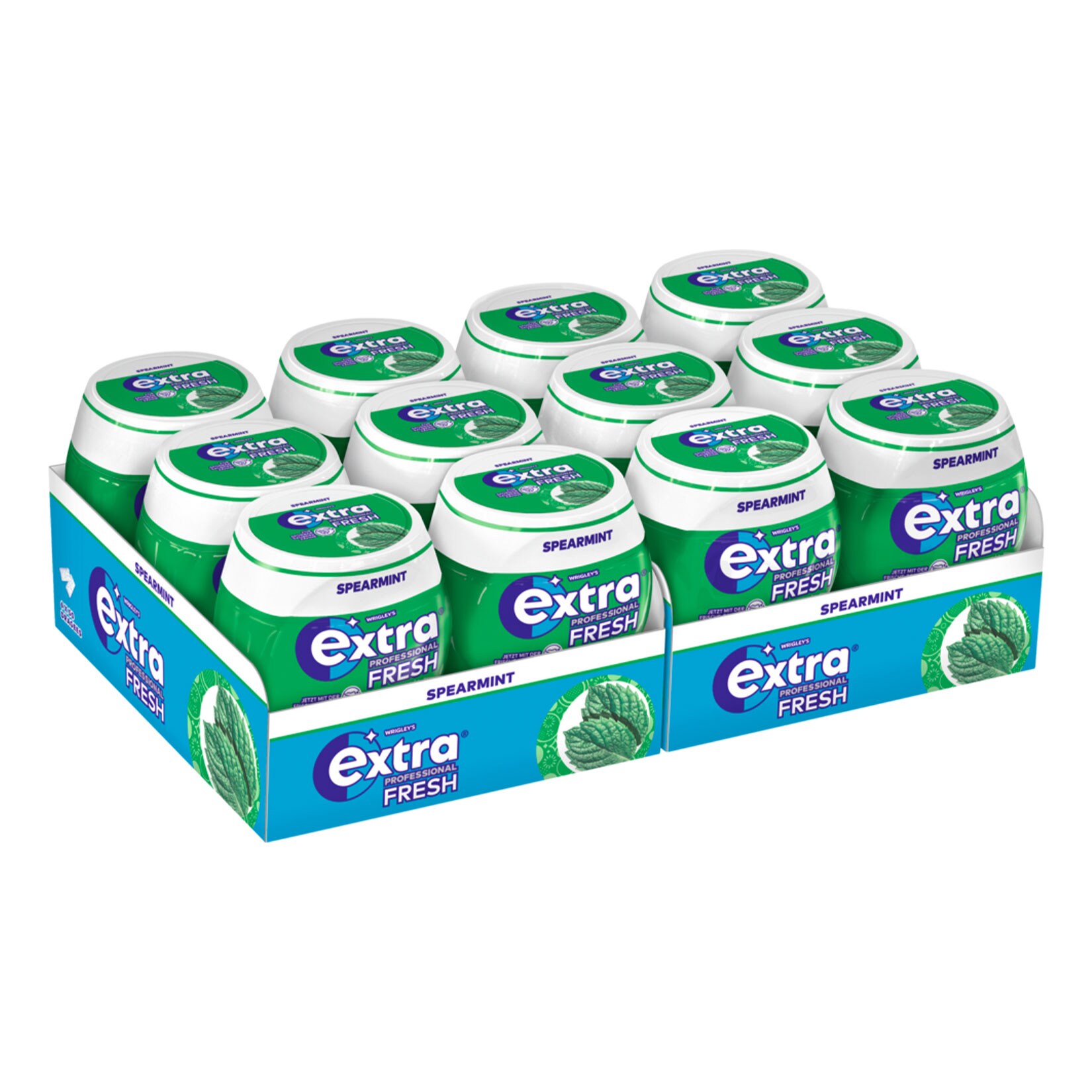 Wrigley's Extra Professional Spearmint zuckerfrei Dose 50 Stück, 12er Pack