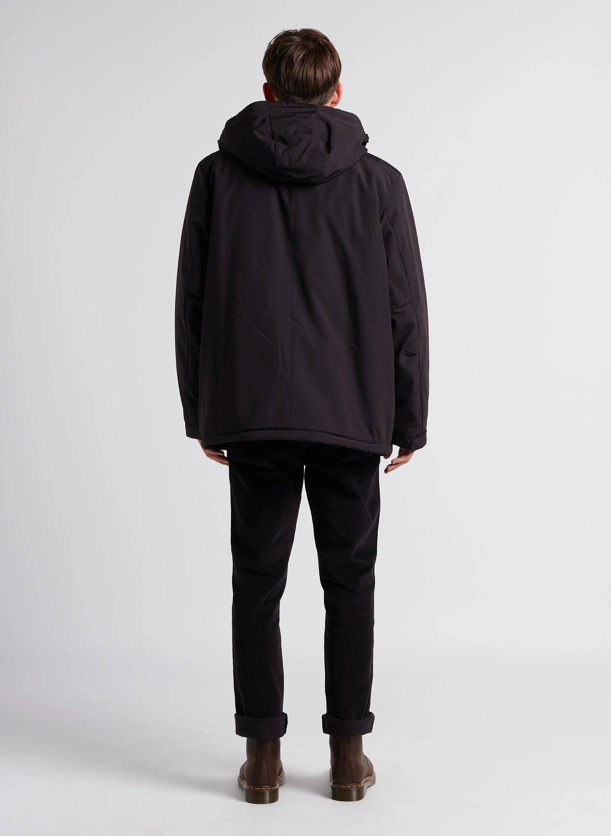 Chino slim-fit en velours de coton côtelé | Noir