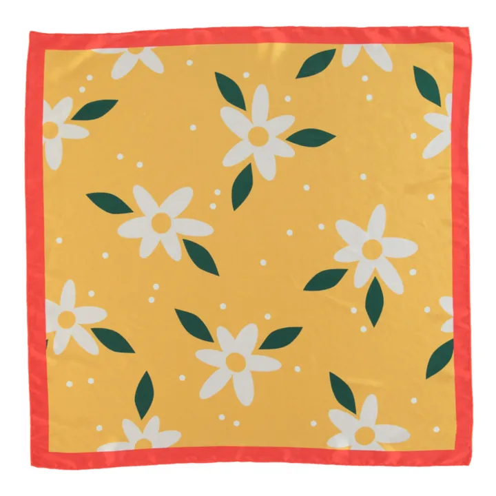 Piupiuchick Foulard Fleur | Jaune moutarde