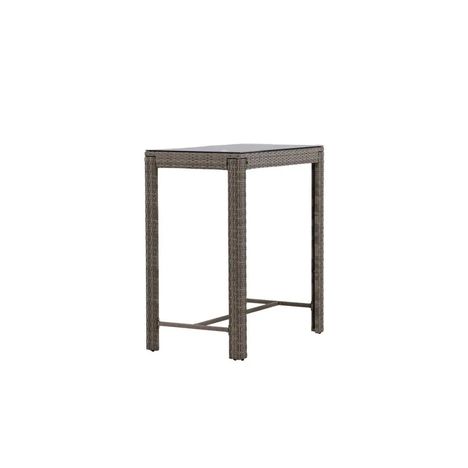 Bartafel Wicker - Grijs Glas - 100x60x110cm - Alo