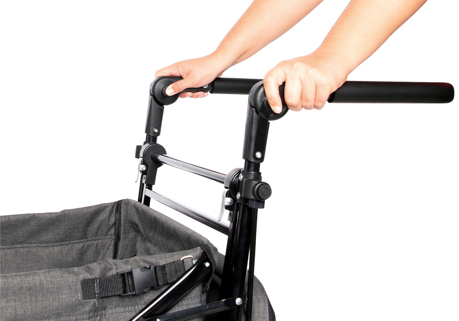Pinolino® Bollerwagen »AddPlus« BxTxH: 56x120x67 cm, mit Bremse, grau meliert