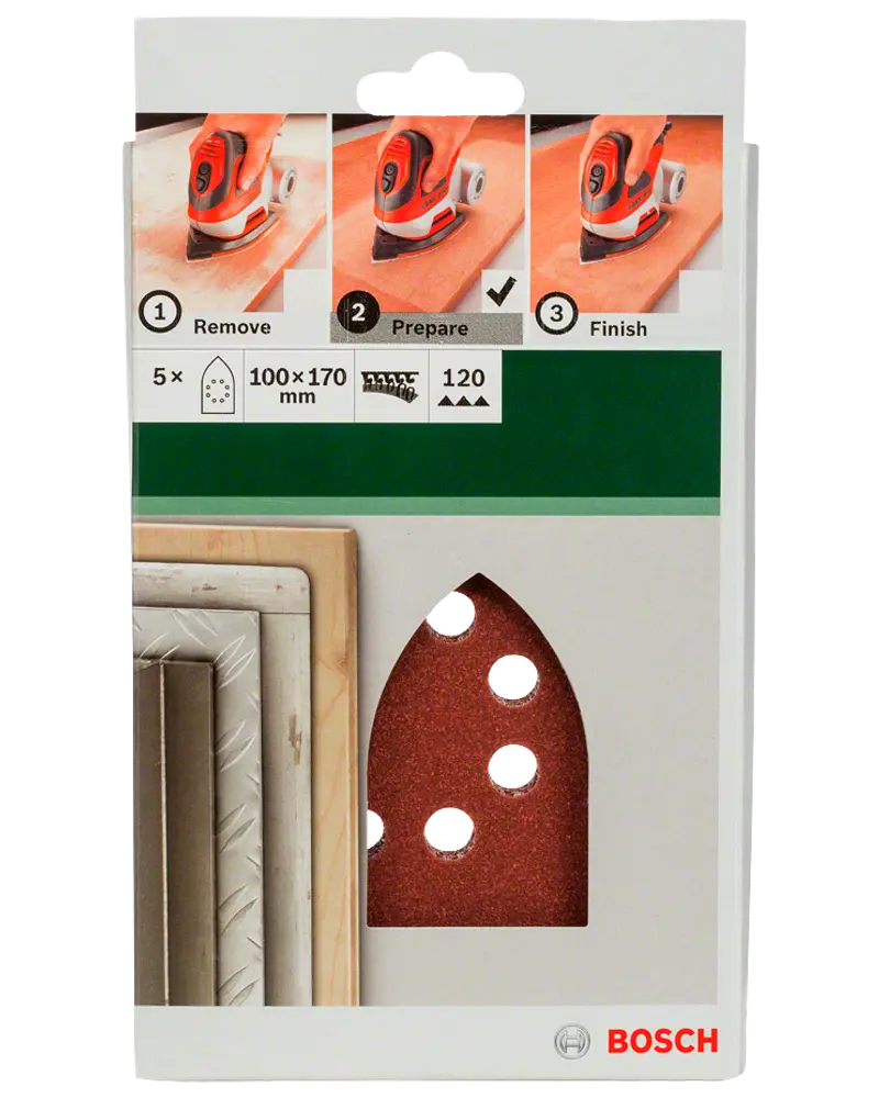 Bosch Slibepapir 100 x 170 mm K120 - 5-pak