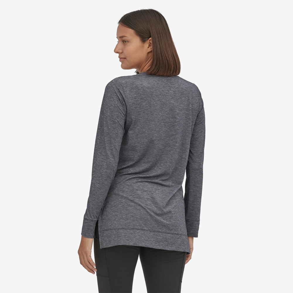 Glorya Damen-Langarmtop mit Seitenschlitz