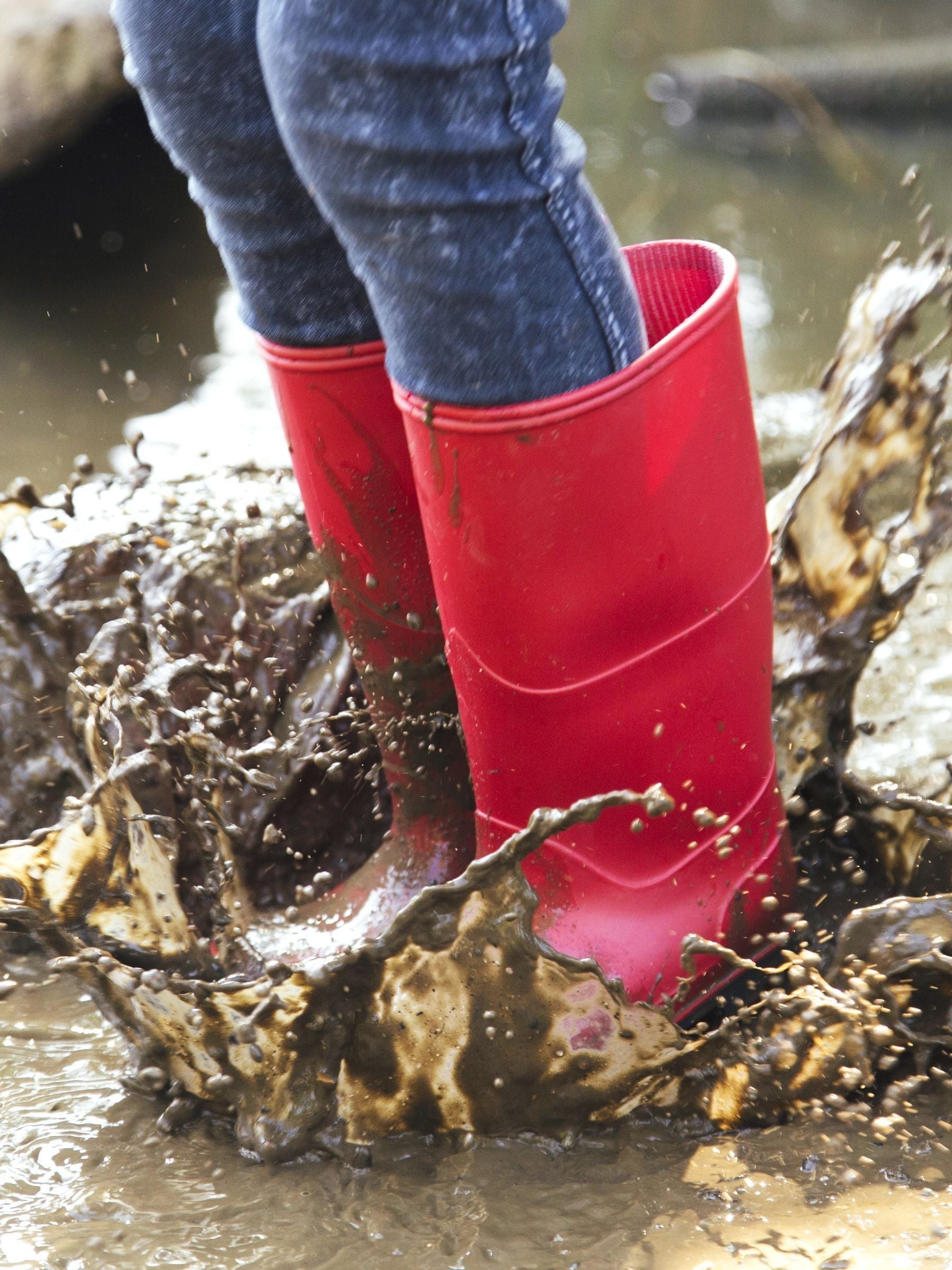 Rood - Muddy Puddles klassieke waterdichte regenlaarzen