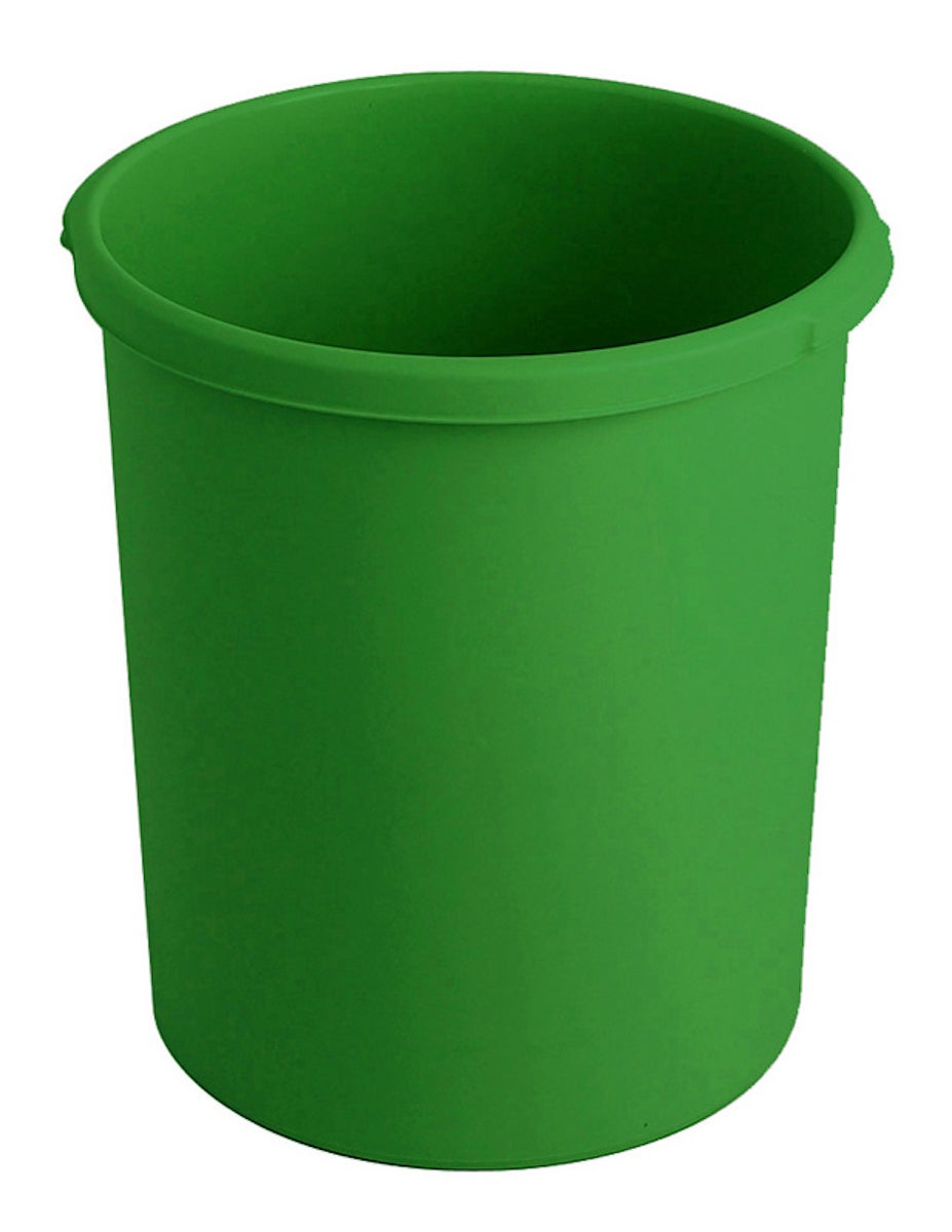 PROREGAL Klassieke ronde plastic prullenbak 30 liter HxØ 41 x 37,5 cm Groen