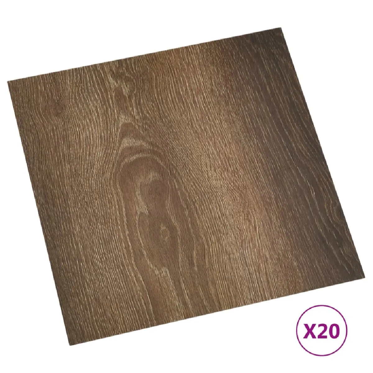 vidaXL Dalles de plancher autoadhésives 20 pcs Marron