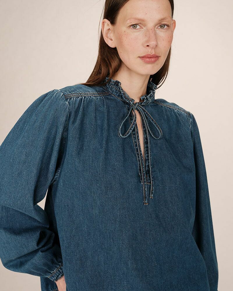GRACE & MILA<br>Blusa em jeans SALSA
