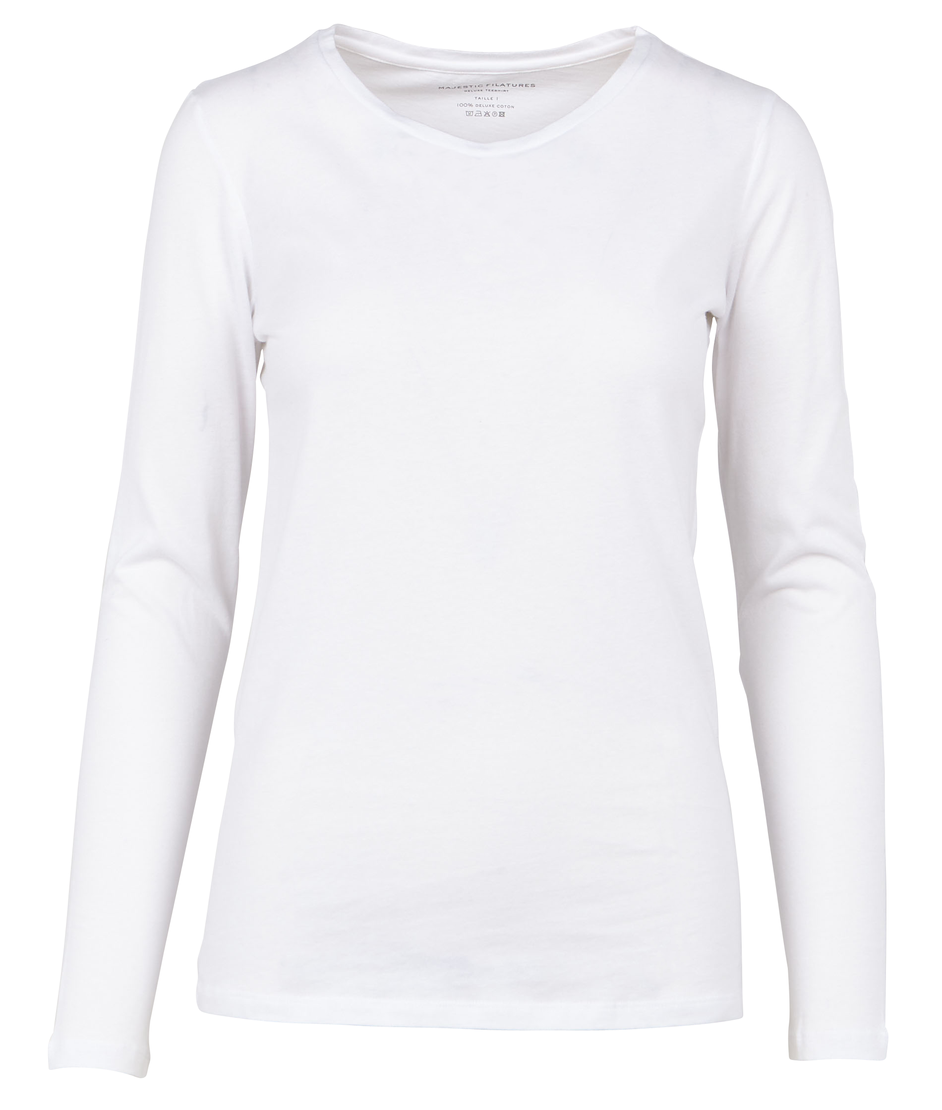 Tee-shirt col rond ajustée en coton | Blanc
