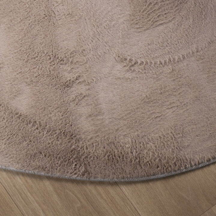 Ovaal laagpolig vloerkleed - Cozy Taupe