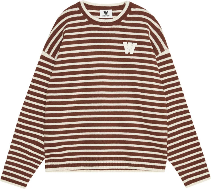 Wood Wood WWTya Striped Oversized Jumper Acorn