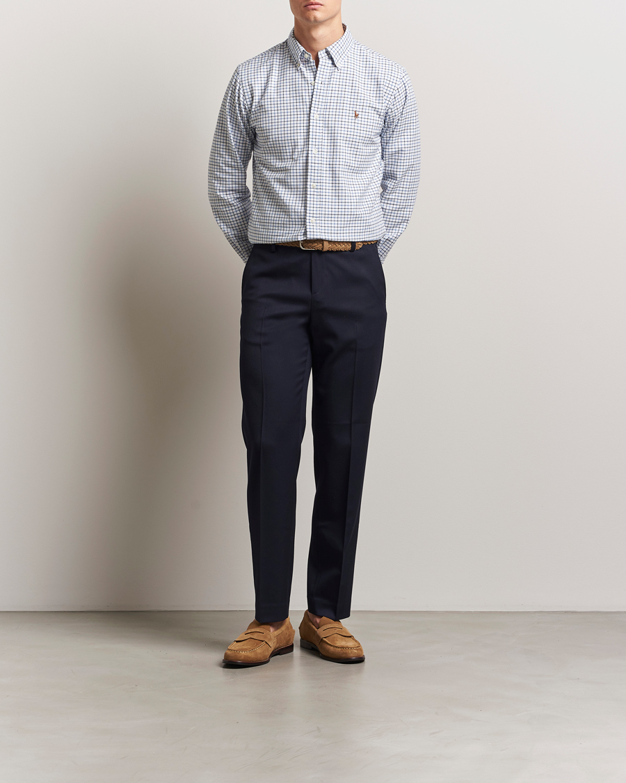 Polo Ralph Lauren Custom Fit Checked Oxford Shirt White/Blue Multi