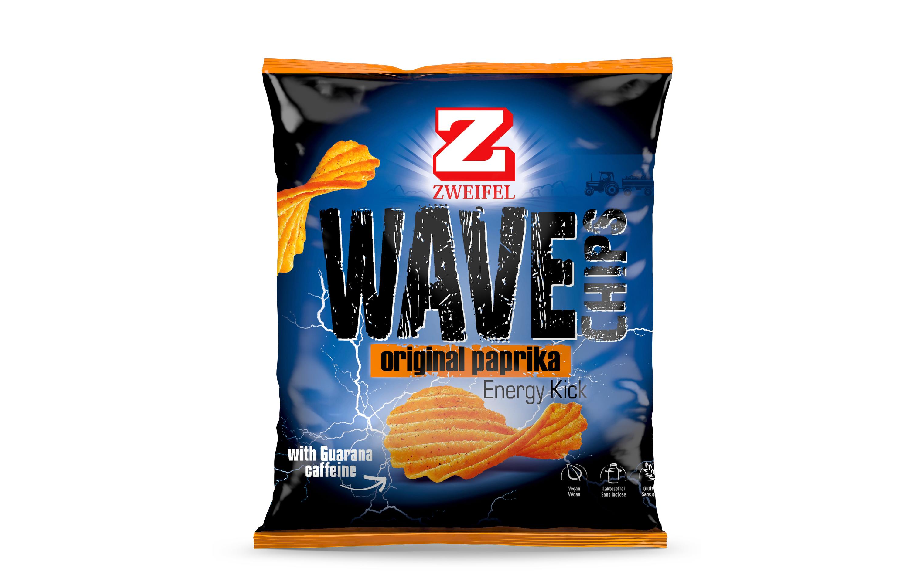 Chips Wave Energy Paprika 120 gKartoffelchips mit würzigem Paprikaaroma
