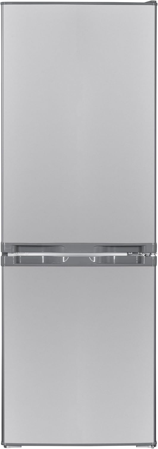 PKM Kühl-Gefrierkombination KG173IX-M Silber | 173 Liter Nutzinhalt | Wechselbarer Türanschlag | Integrierte Griffe | Nur 40 dB | LED-Beleuchtung | Energieeffizenzklasse D