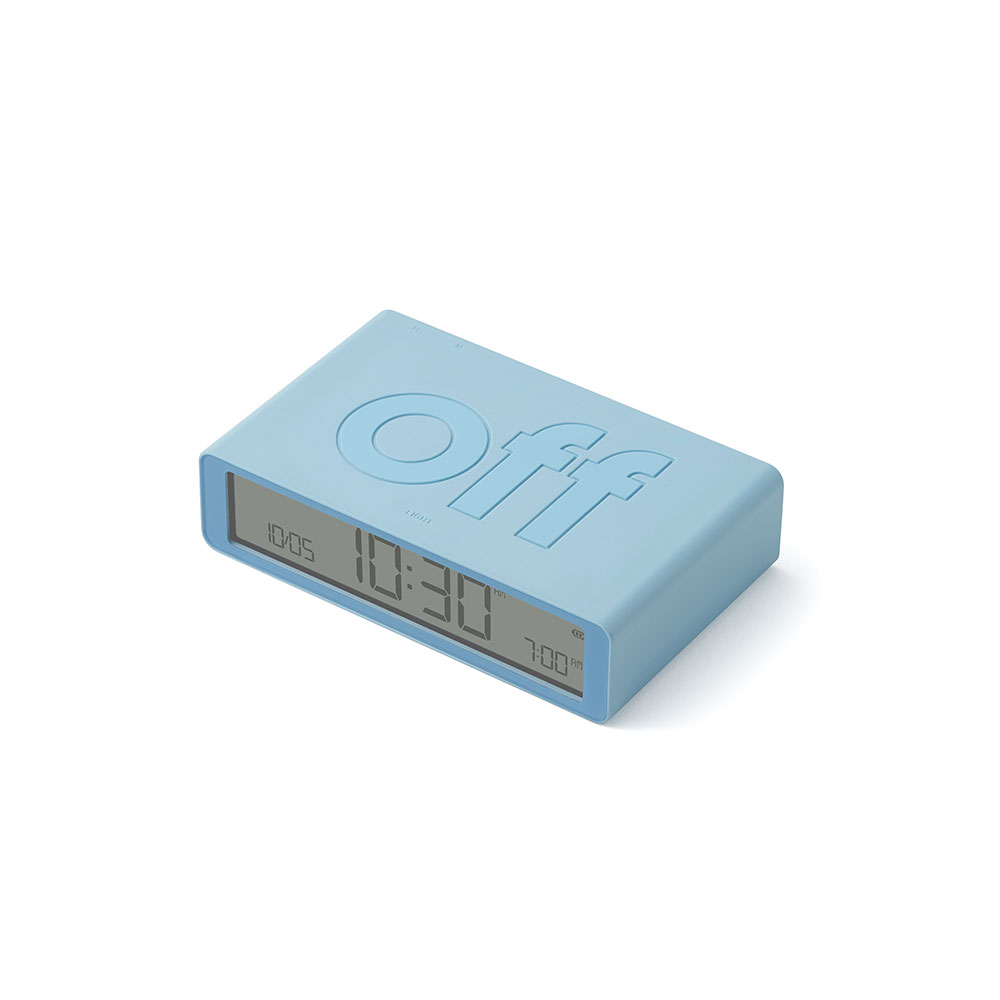 Flip Classic Digitaler Wecker Nachttisch Uhr mit LCD Display (LEX-LR157LB1) - Light Blue
