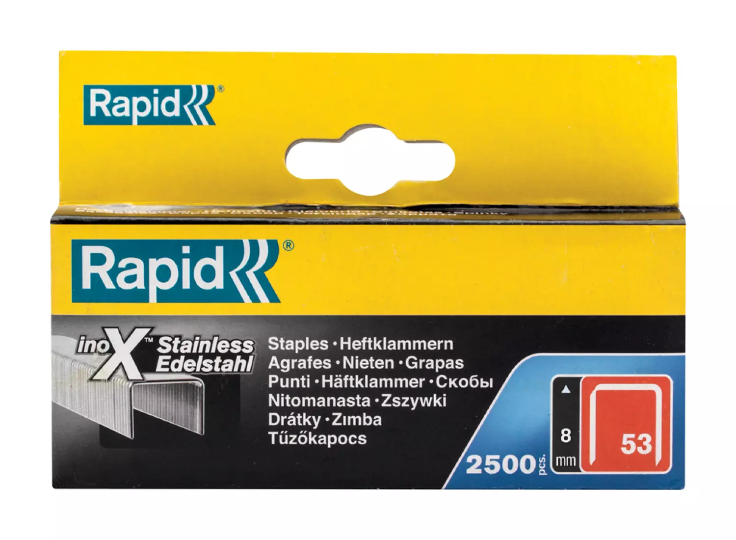 Rapid Dundraadnieten - 53/8 mm - RVS - 2500st