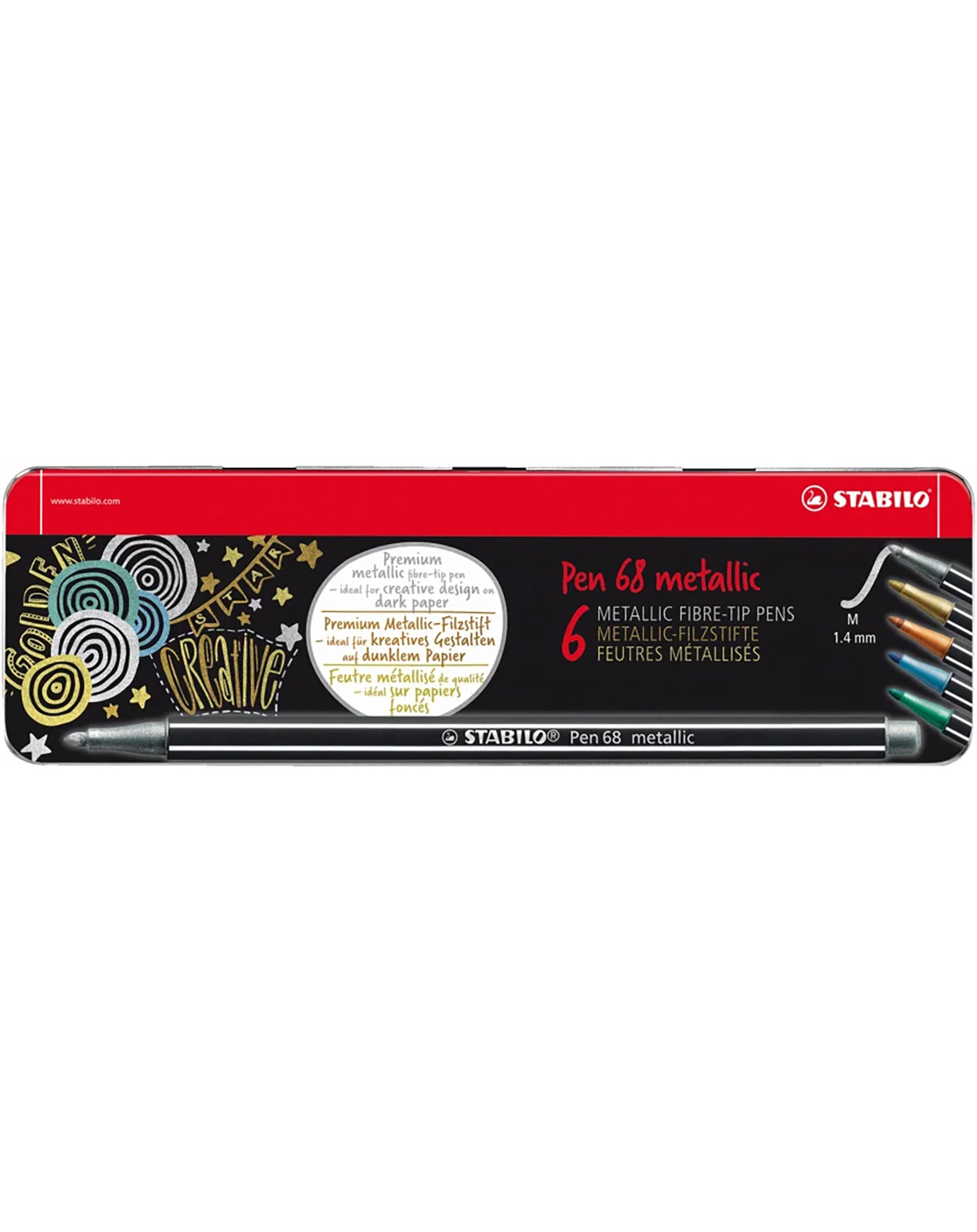 Filzstift STABILO® Pen 68 PREMIUM METALLIC 6er-Pack