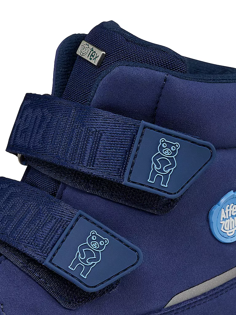 AFFENZAHN Kinder Winterstiefel VEGAN COMFY Bär dunkelblau