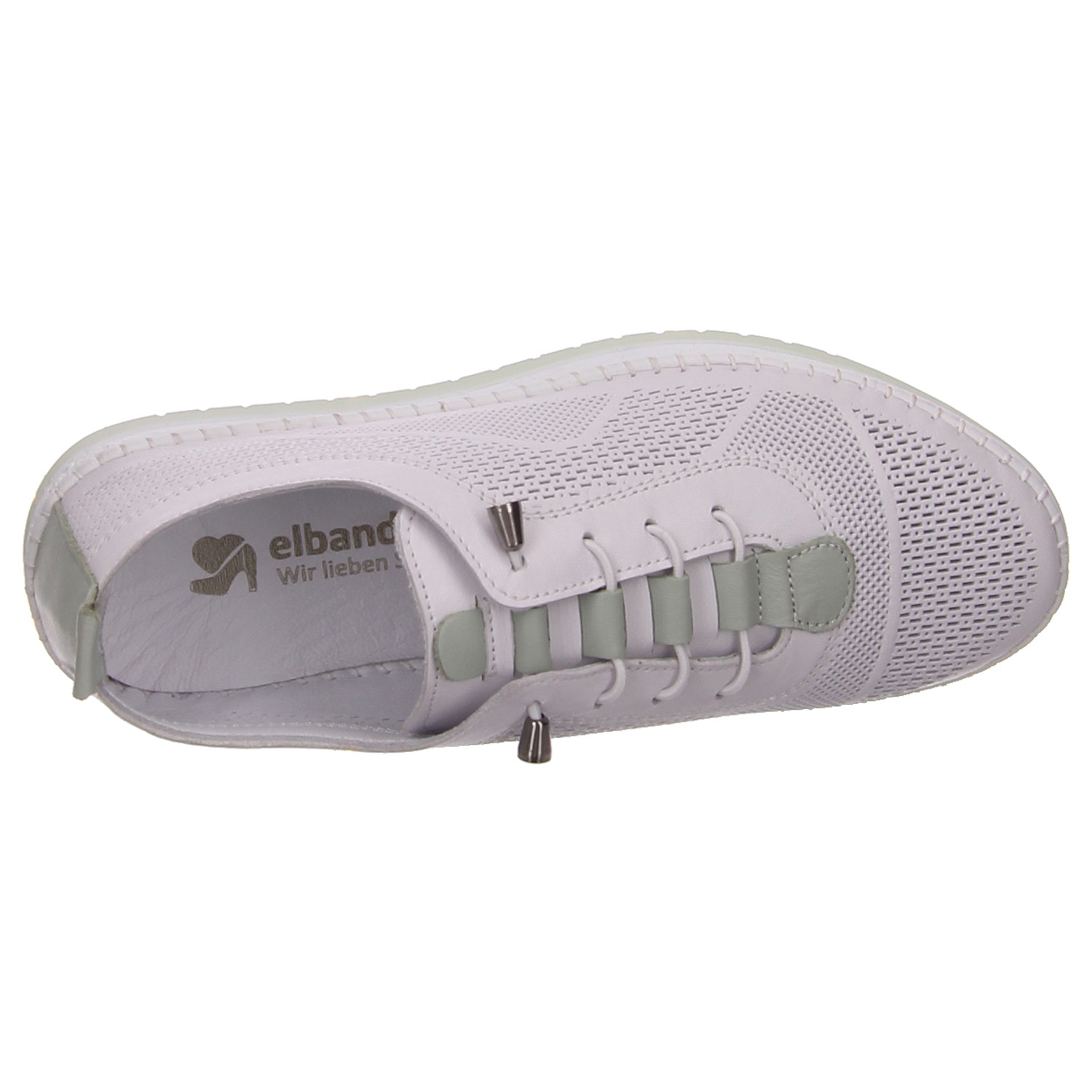 elbandi Slipper weiß weiss/weiss kombi