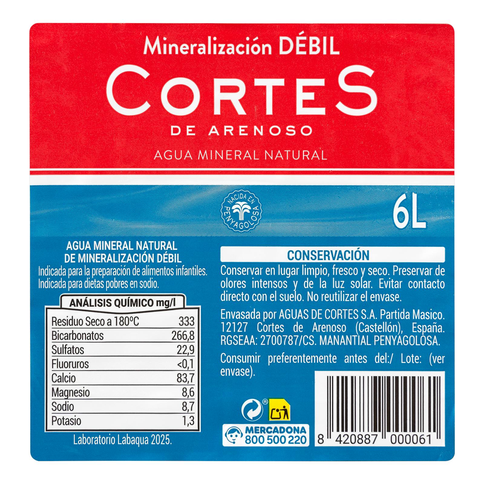 Eau minérale Grande Cortes