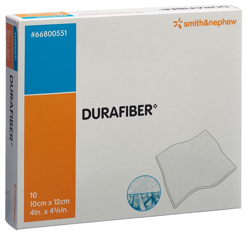 DURAFIBER Wundauflage 10x12cm steril 10 Stk
