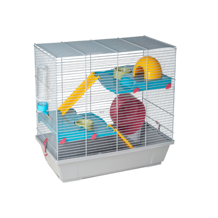 Gaiola Voltregà 149 com três níveis e casinha para hamsters