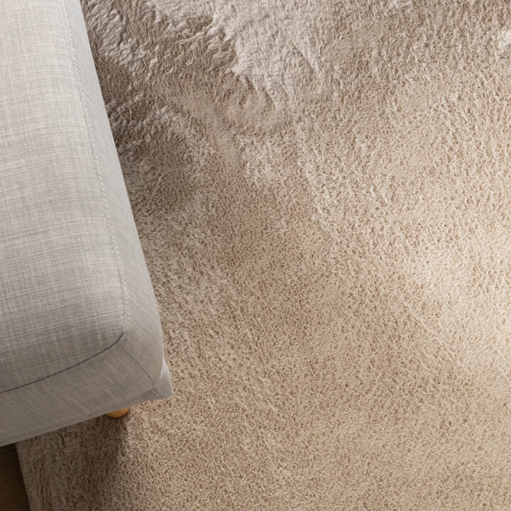 Rond laagpolig vloerkleed - Cozy Beige