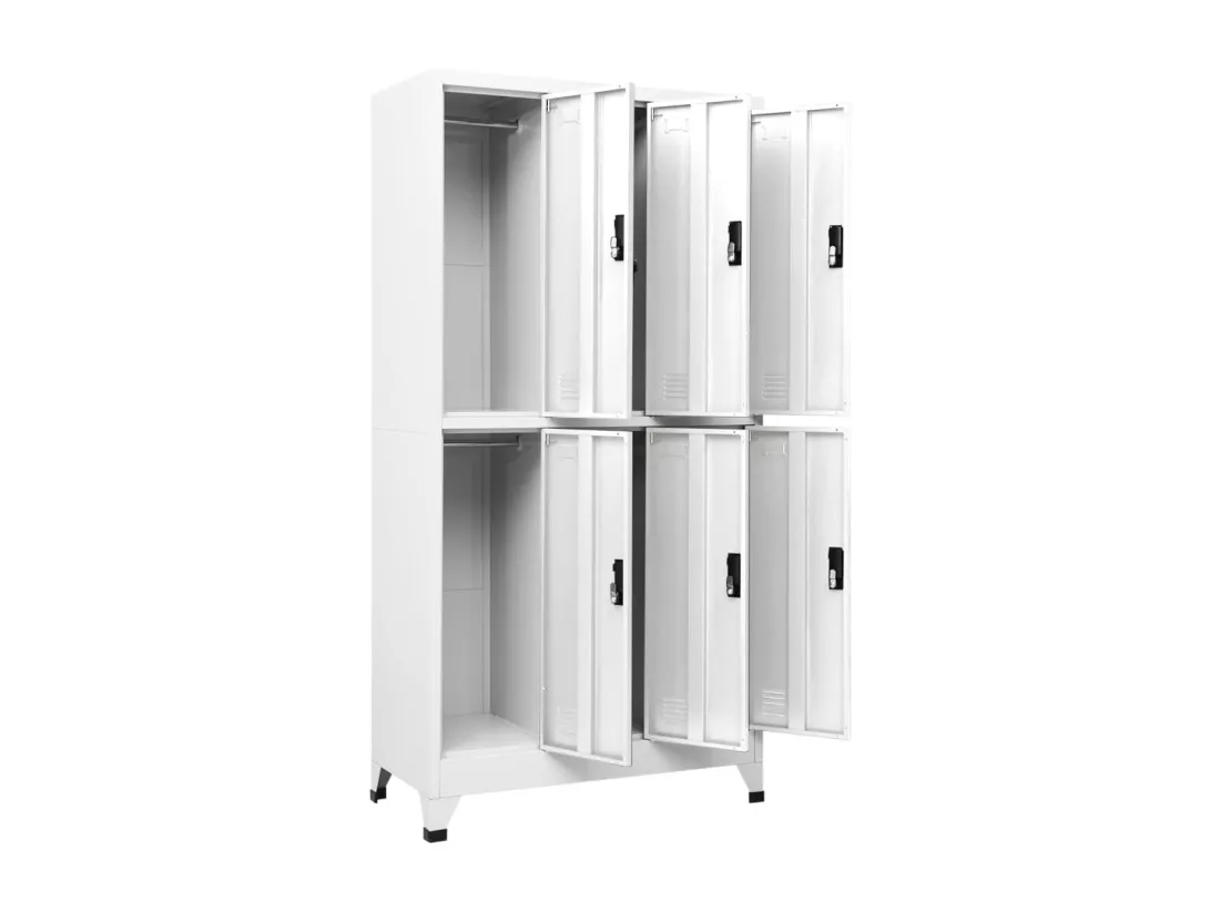 Armoire à casiers Blanc 90x45x180 cm Acier