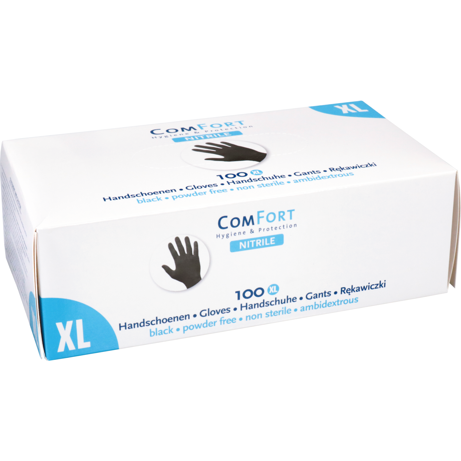 ComFort Handschoen, Nitril, ongepoederd, XL, 4gr, zwart