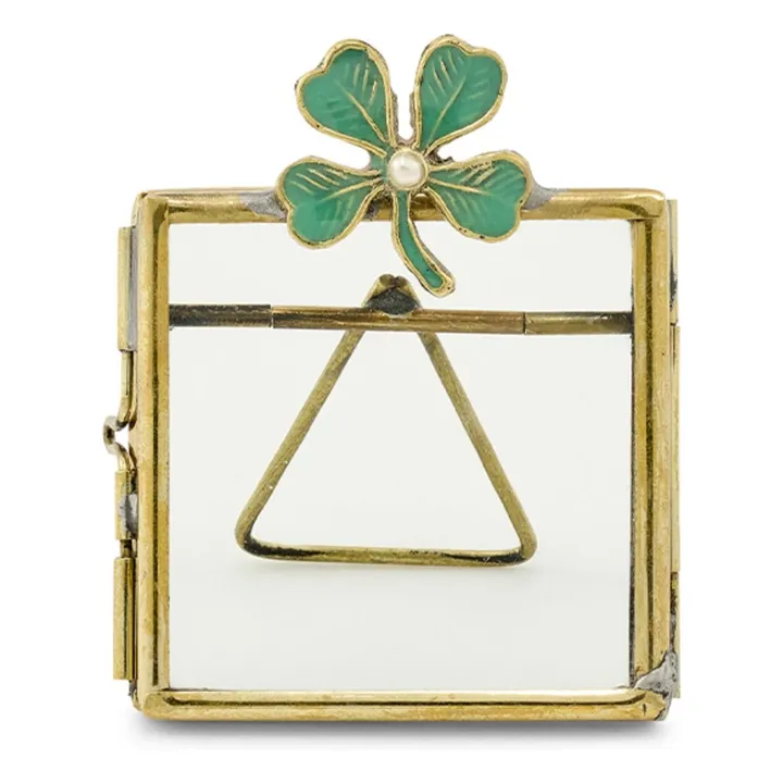 Doing Goods Cadre photo en laiton Lucky Clover | Doré