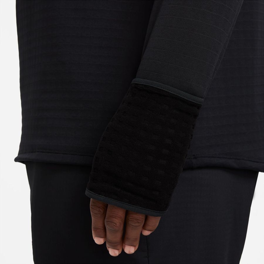 Nike Maillot d'Entraînement Therma-FIT Imperméable Element - Noir/Argenté